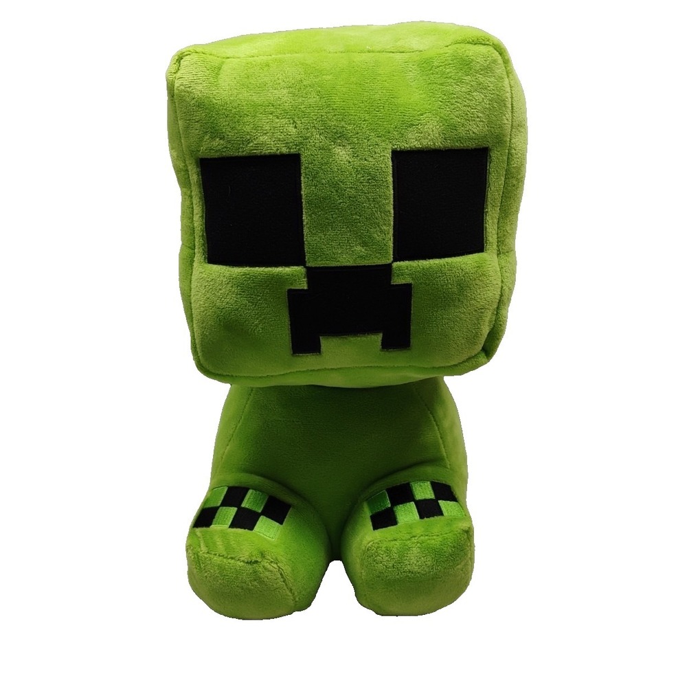 Minecraft 13" Plush Green Creeper Zipper Adjustable‎ Backpack Game Storage